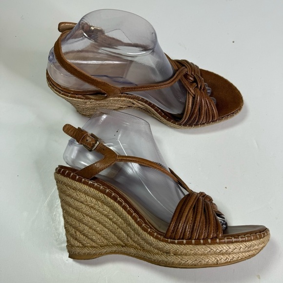 Stuart Weitzman Espadrille Wedge Sandals Size 8.5 - Picture 2 of 9